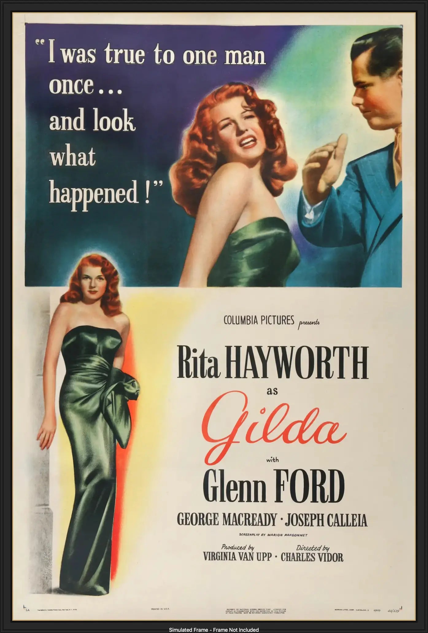 Gilda (1946) original movie poster for sale at Original Film Art - Vintage Movie Posters