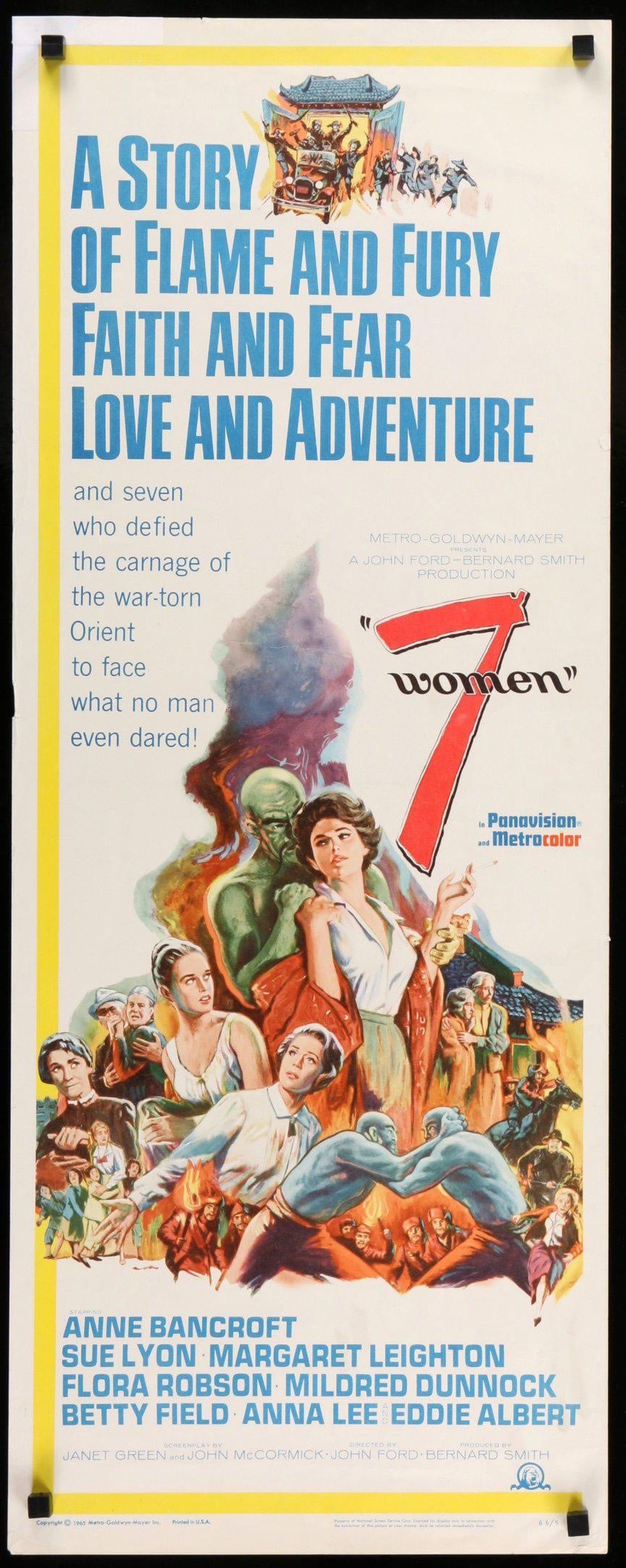 7 Women (1966) original movie poster for sale at Original Film Art - Vintage Movie Posters