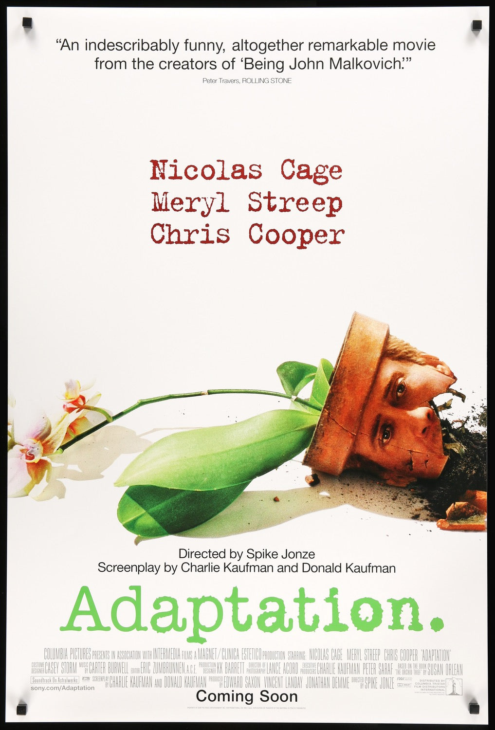 Adaptation (2002) original movie poster for sale at Original Film Art - Vintage Movie Posters