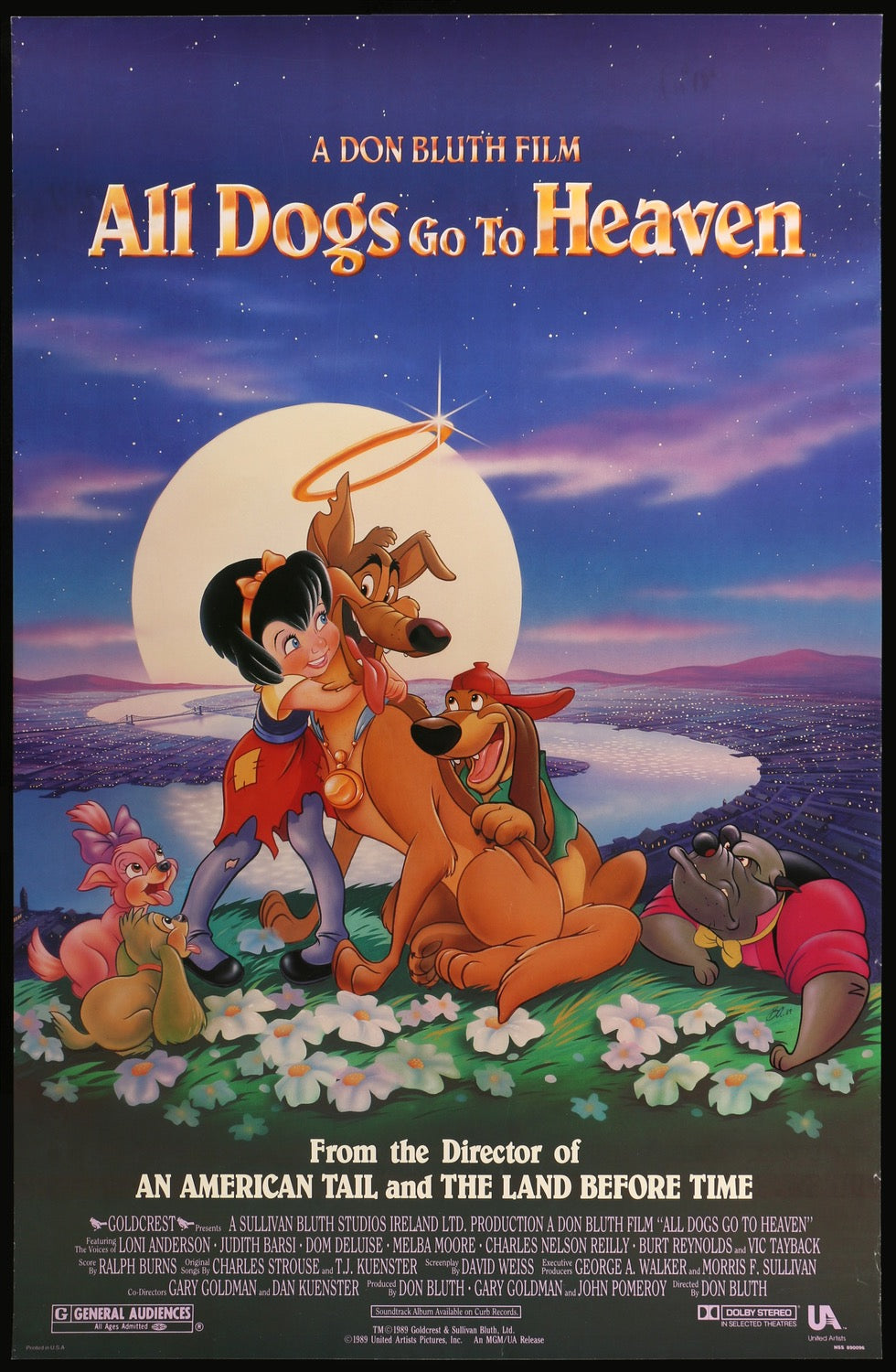 All Dogs Go To Heaven (1989) original movie poster for sale at Original Film Art - Vintage Movie Posters