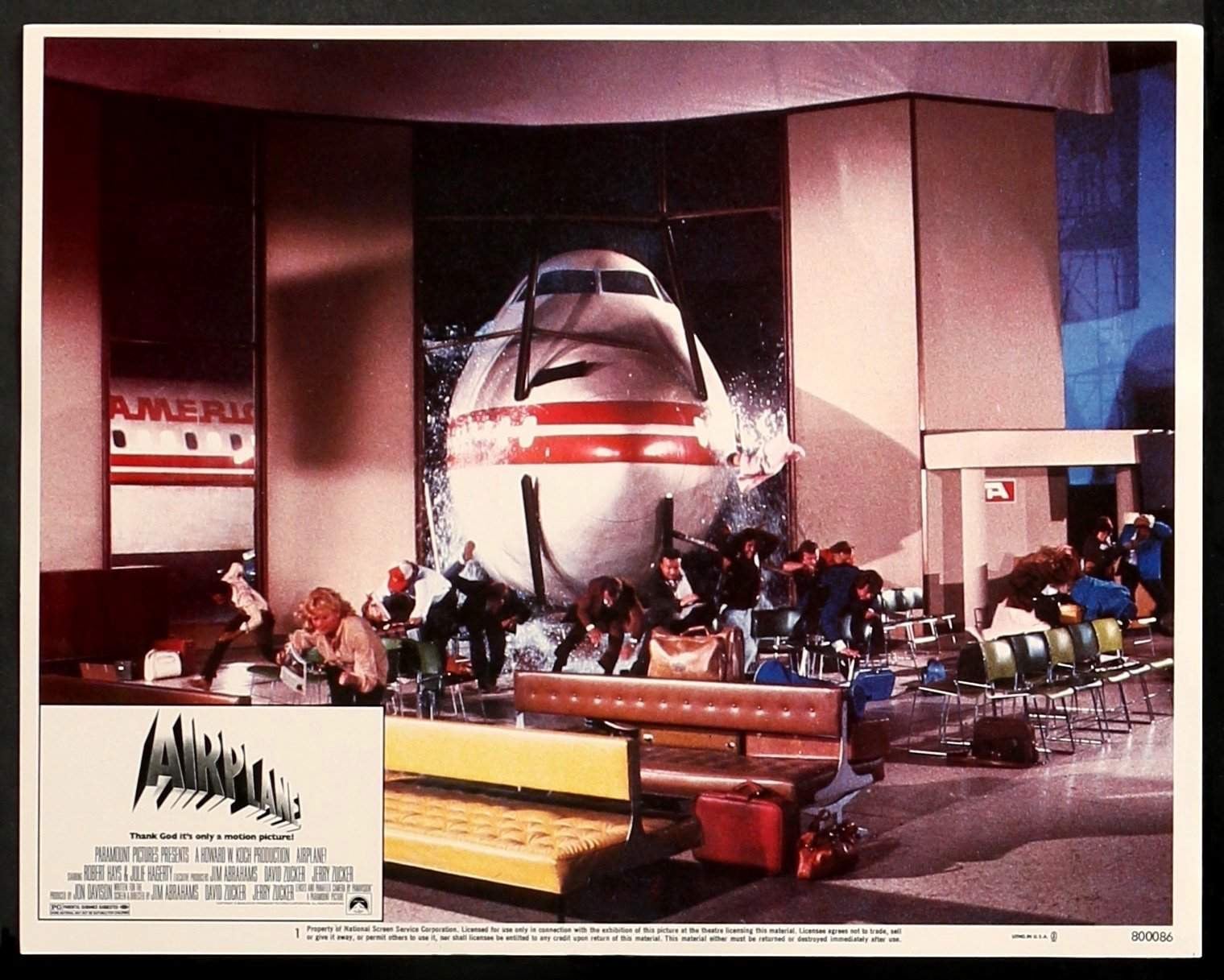 Airplane (1980) Lobby Card original movie poster for sale at Original Film Art - Vintage Movie Posters
