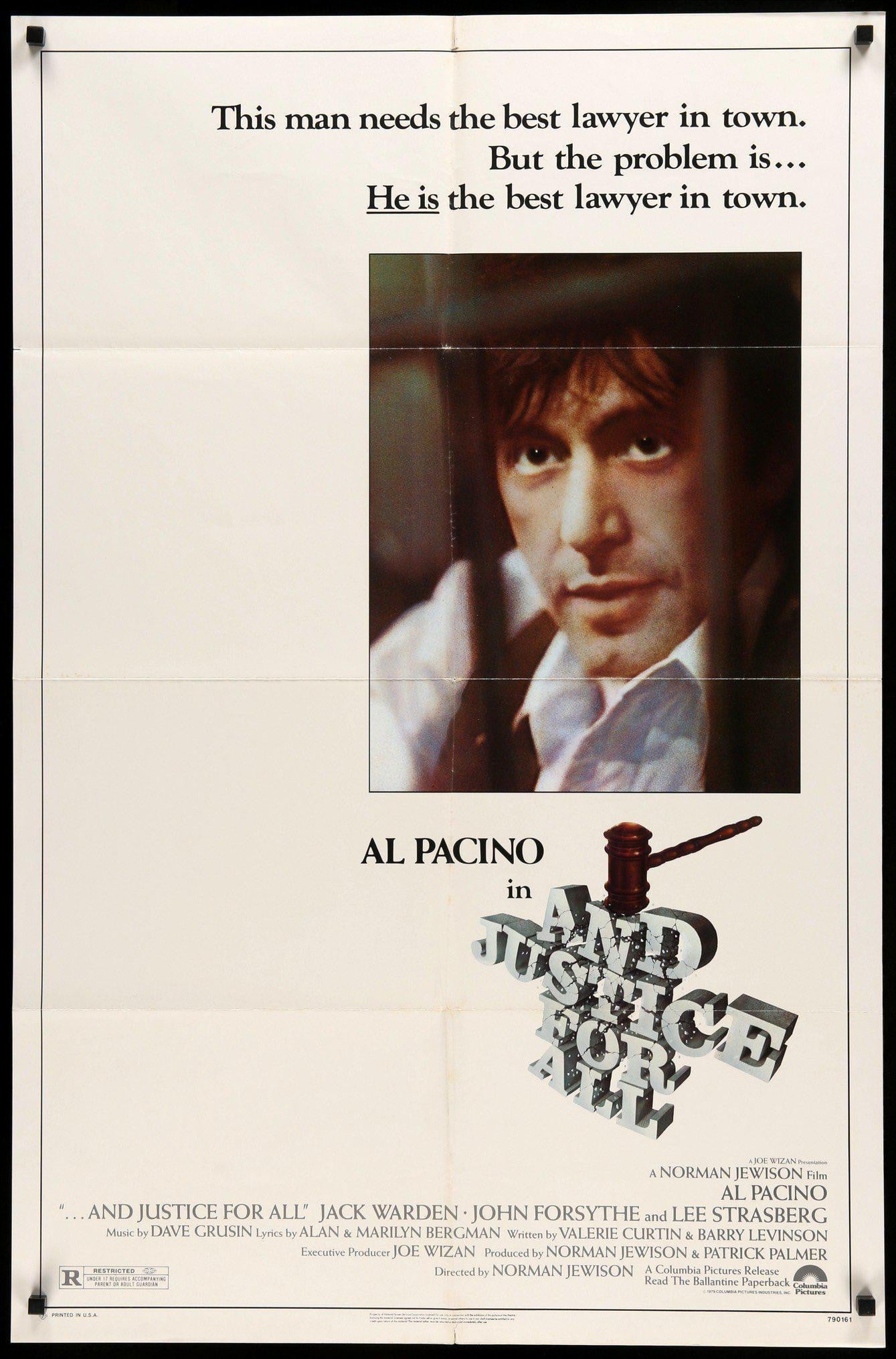And Justice For All (1979) original movie poster for sale at Original Film Art - Vintage Movie Posters