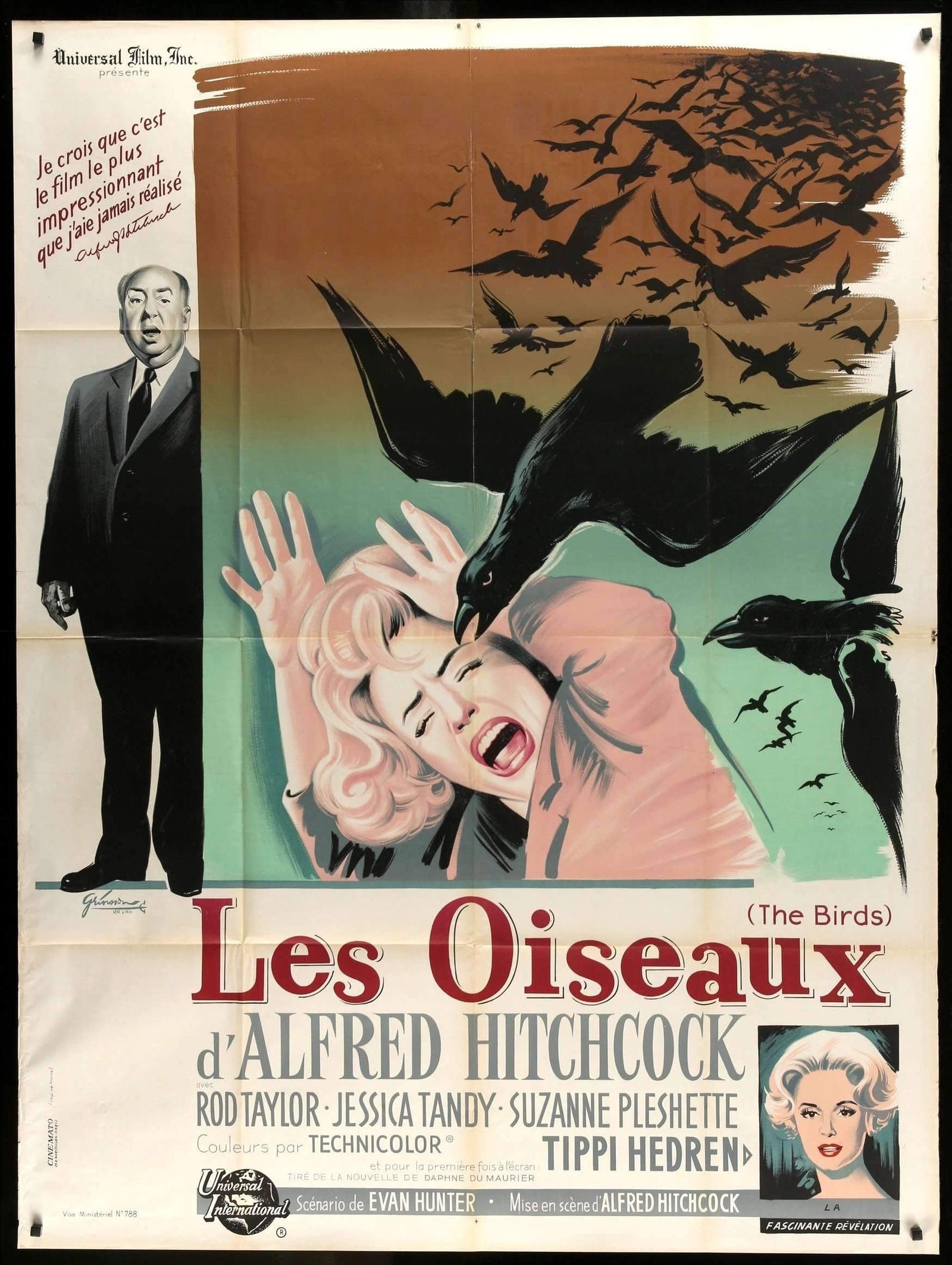 Birds (1963) original movie poster for sale at Original Film Art - Vintage Movie Posters