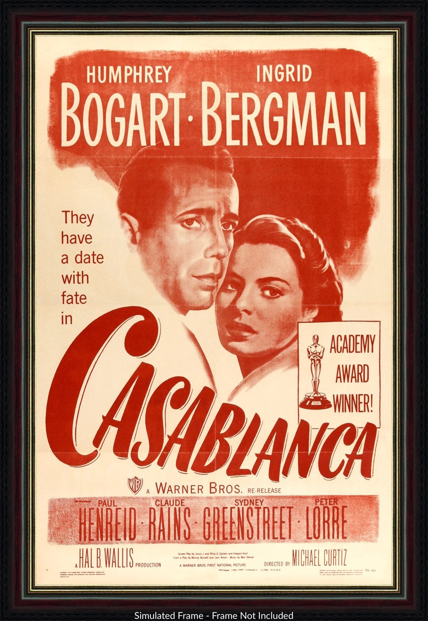 Casablanca (1942) original movie poster for sale at Original Film Art - Vintage Movie Posters