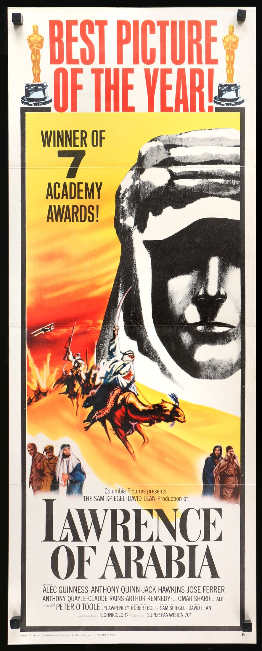 Lawrence of Arabia (1962) original movie poster for sale at Original Film Art - Vintage Movie Posters