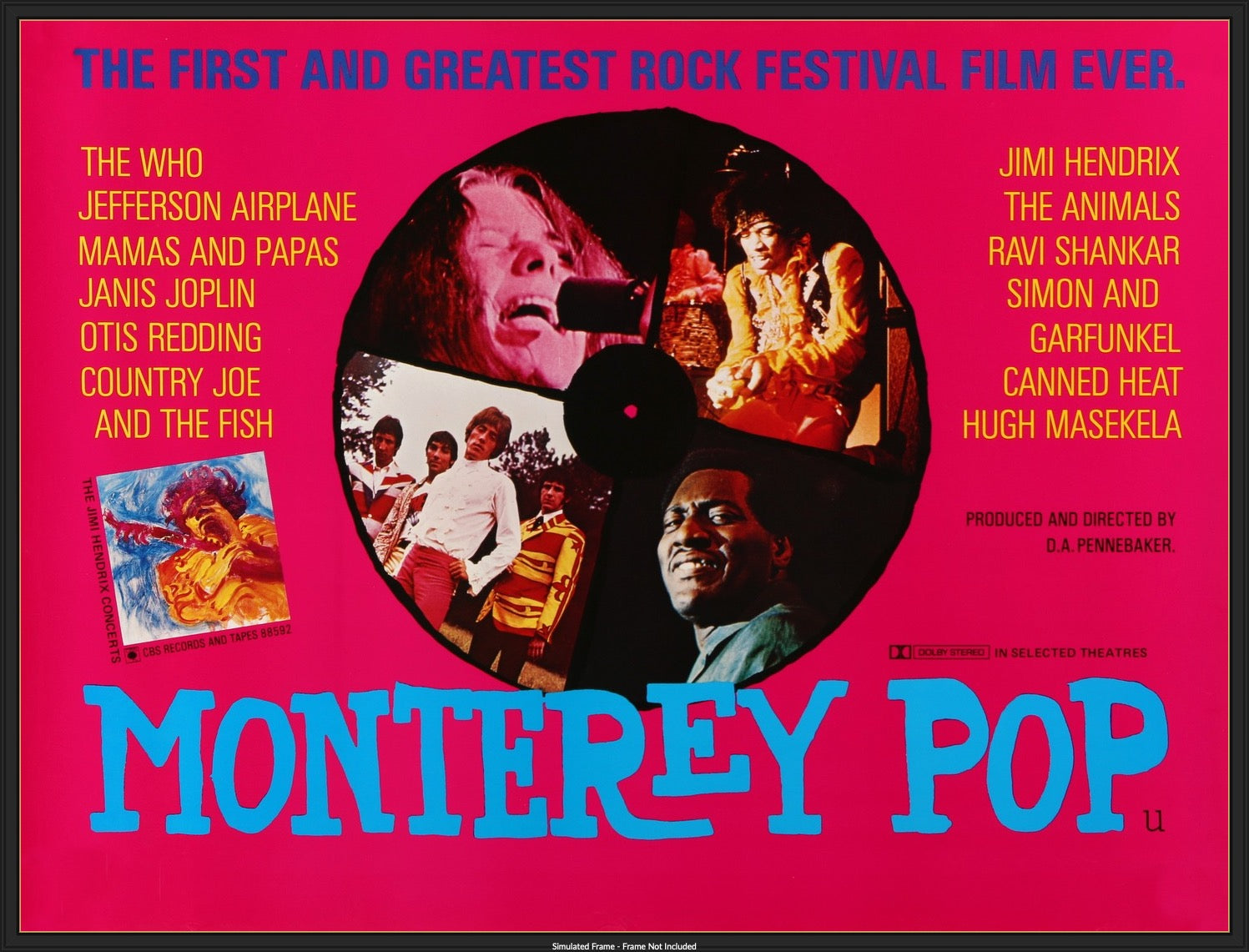 Monterey Pop (1968) original movie poster for sale at Original Film Art - Vintage Movie Posters