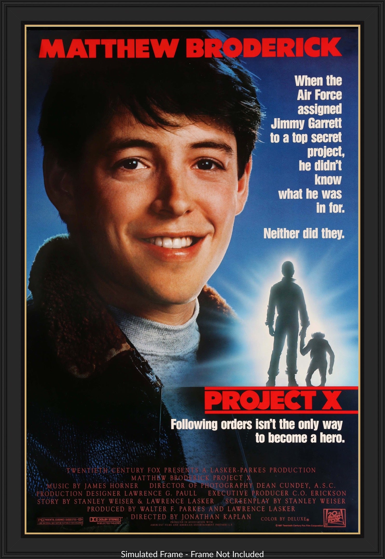 Project X (1987) original movie poster for sale at Original Film Art - Vintage Movie Posters