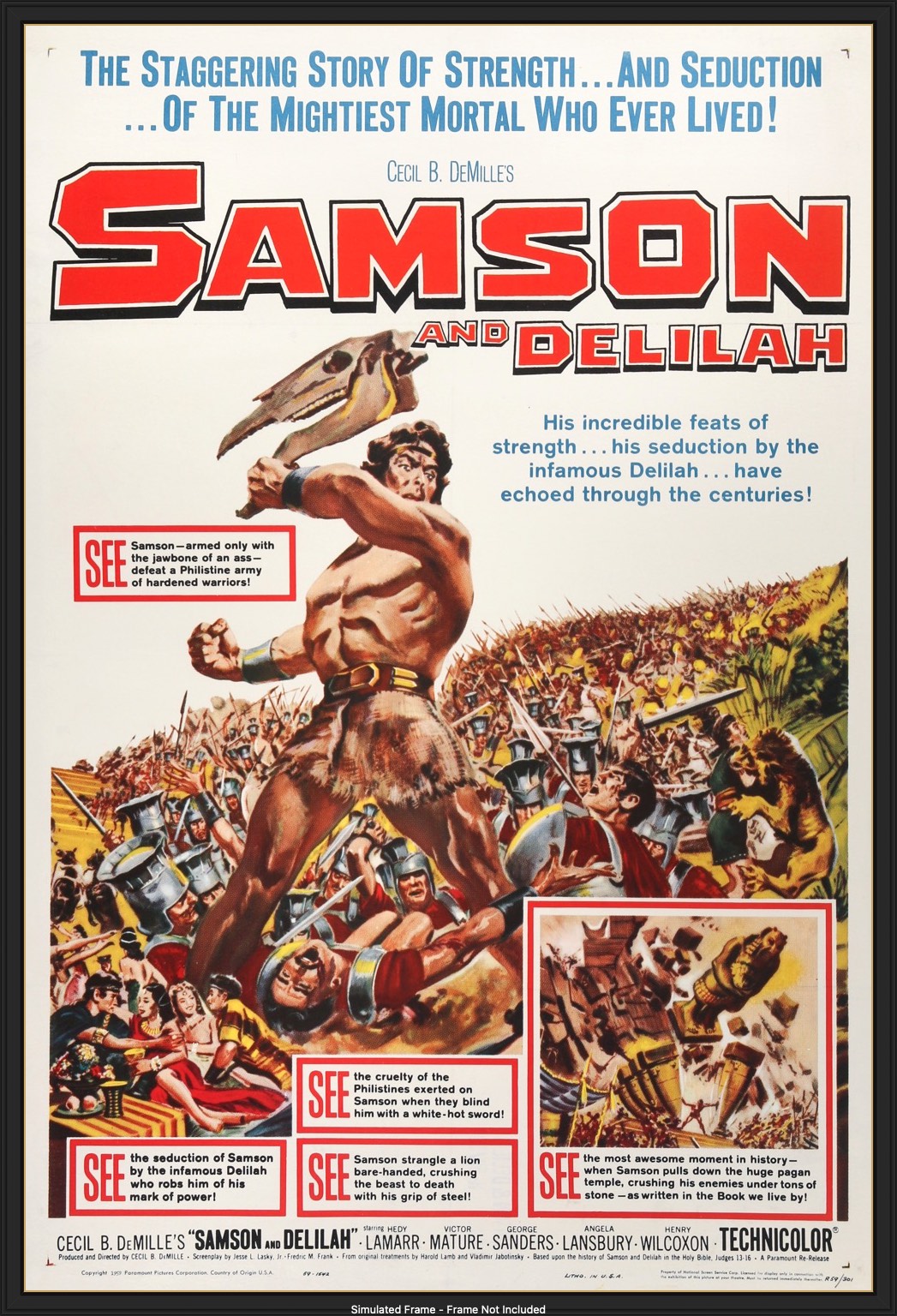 Samson and Delilah (1949) original movie poster for sale at Original Film Art - Vintage Movie Posters