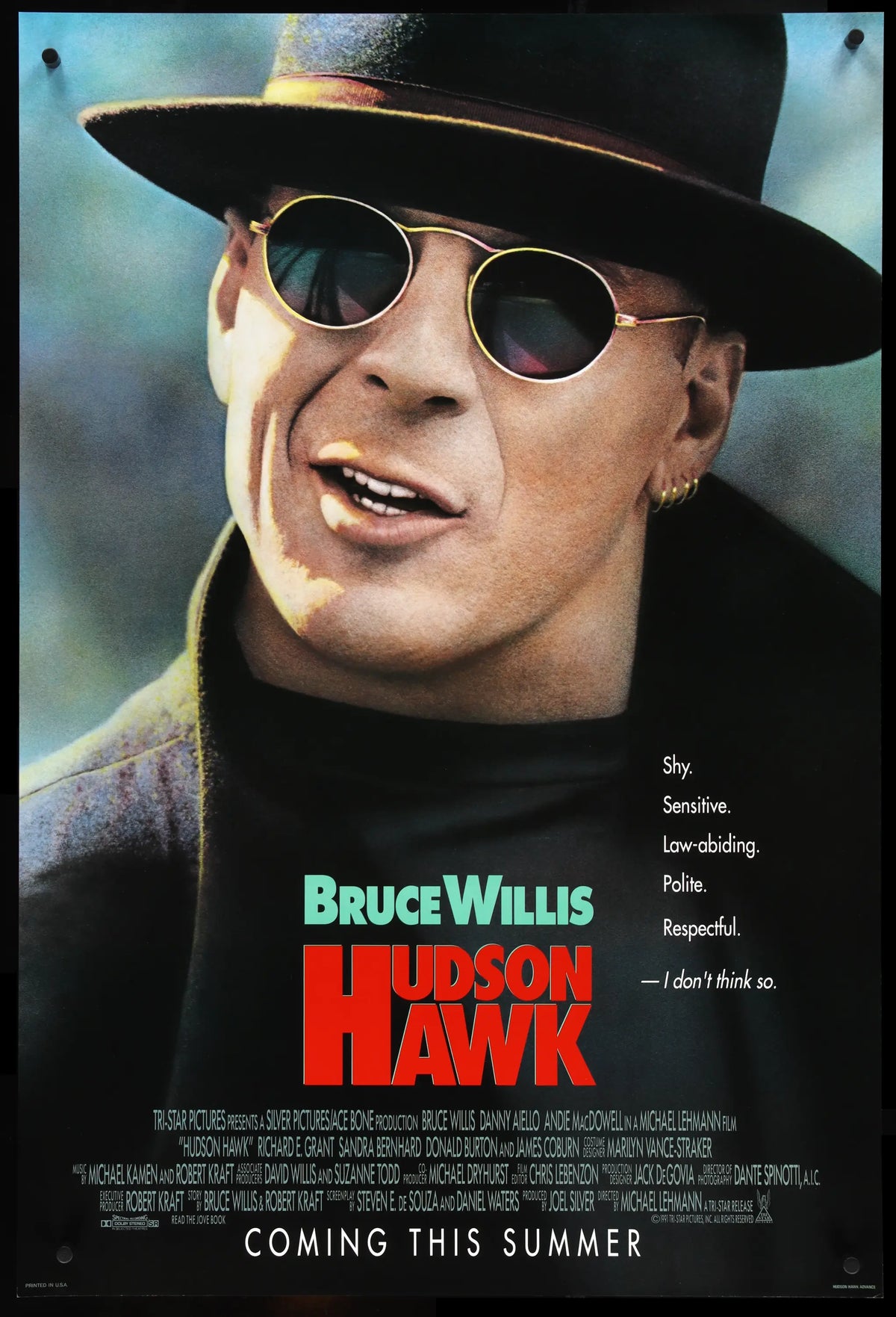 Hudson Hawk (1991) original movie poster for sale at Original Film Art - Vintage Movie Posters