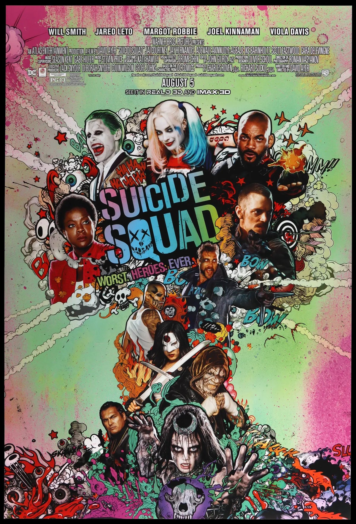 Suicide Squad (2016) original movie poster for sale at Original Film Art - Vintage Movie Posters