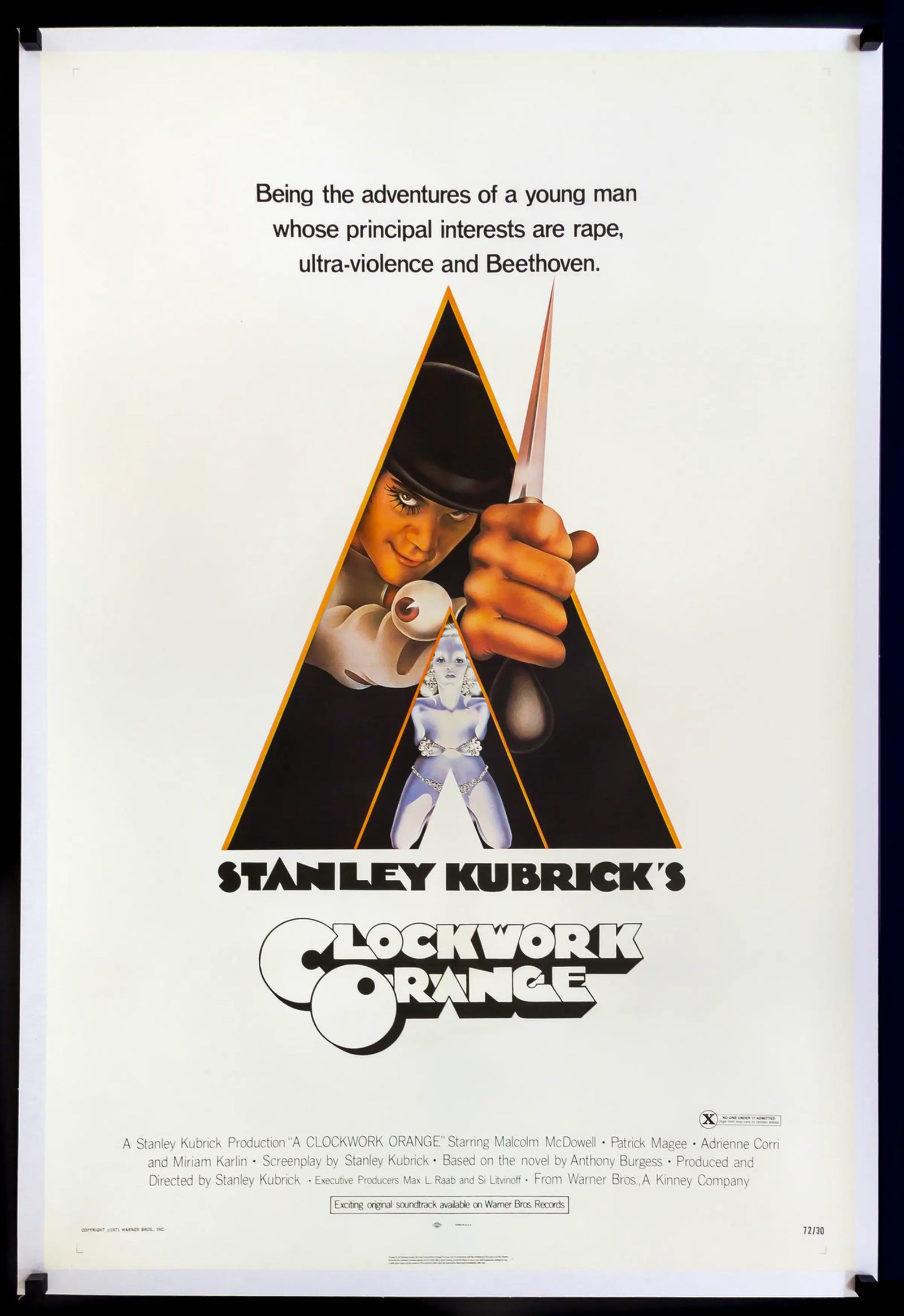 Clockwork Orange (1972) original movie poster for sale at Original Film Art - Vintage Movie Posters