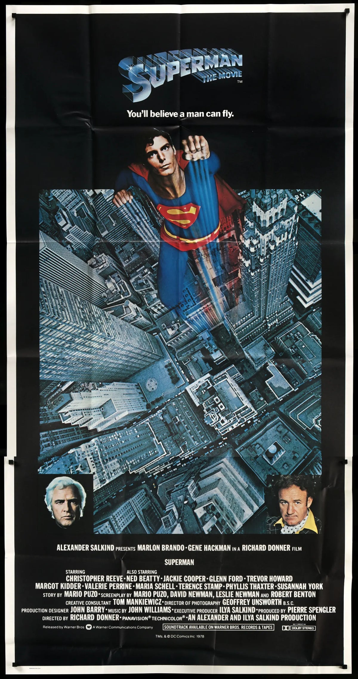 Superman: The Movie (1978) original movie poster for sale at Original Film Art - Vintage Movie Posters