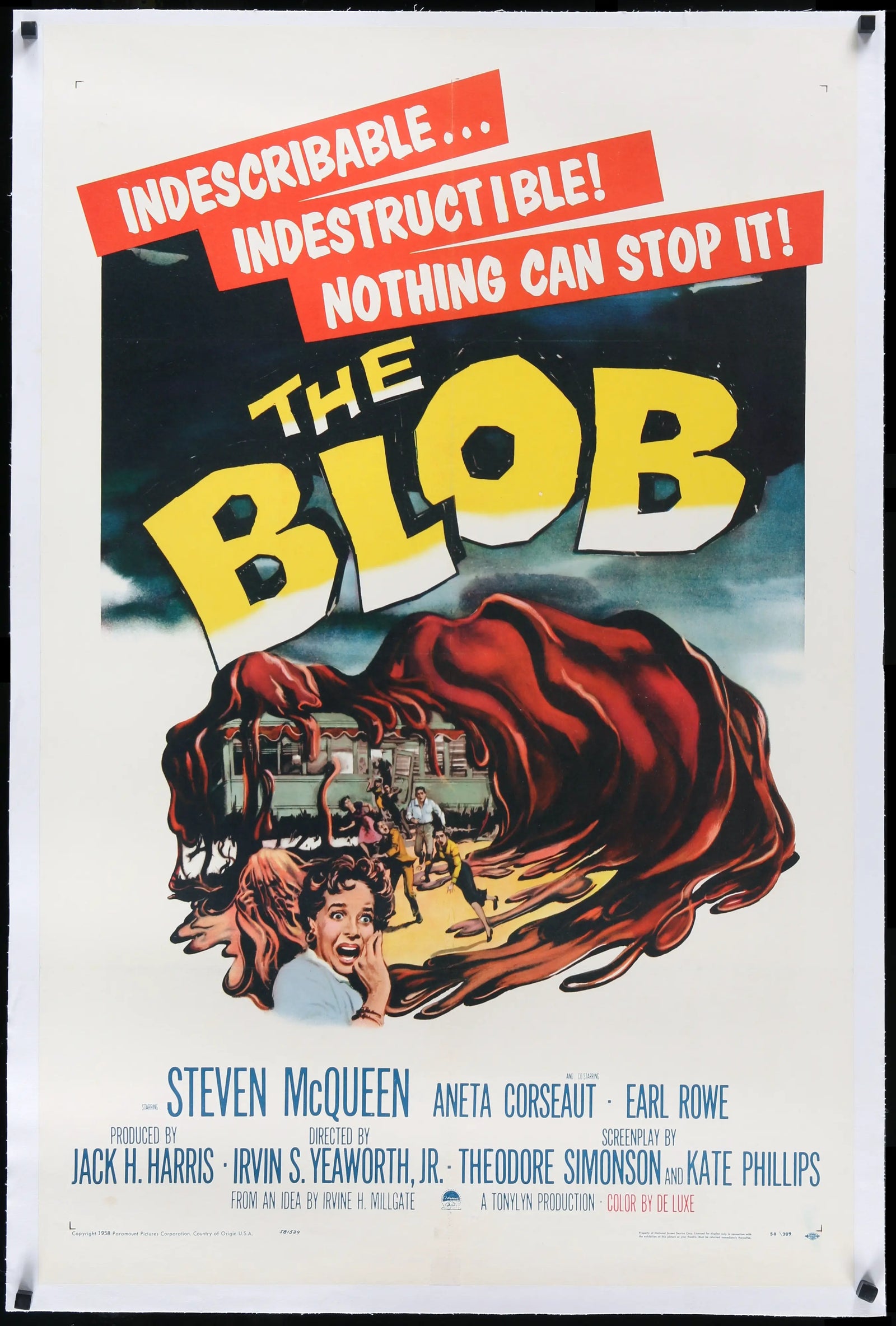 Blob (1958) original movie poster for sale at Original Film Art - Vintage Movie Posters