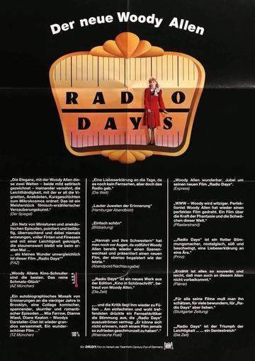 Radio Days (1987) original movie poster for sale at Original Film Art