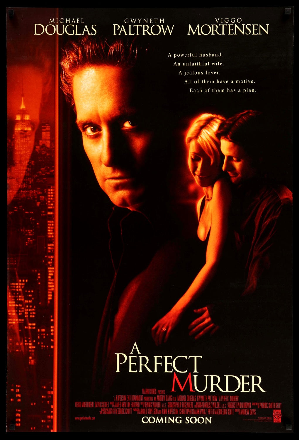 Perfect Murder (1998) original movie poster for sale at Original Film Art - Vintage Movie Posters