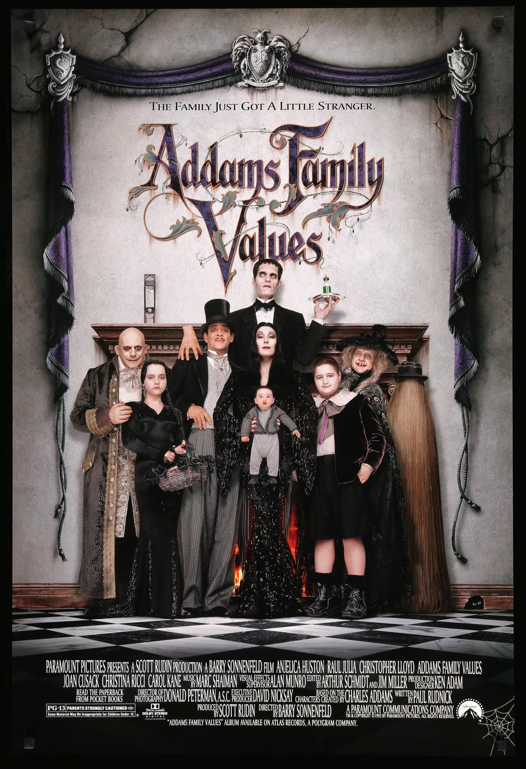 Addams Family Values (1993) original movie poster for sale at Original Film Art - Vintage Movie Posters