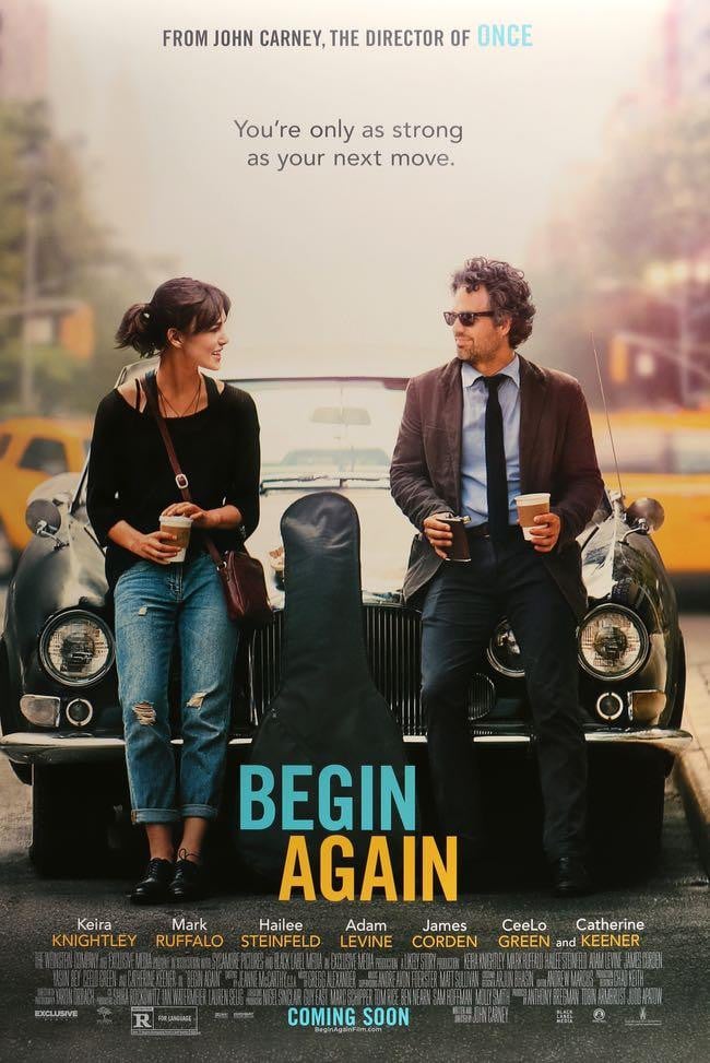 Begin Again (2013) original movie poster for sale at Original Film Art