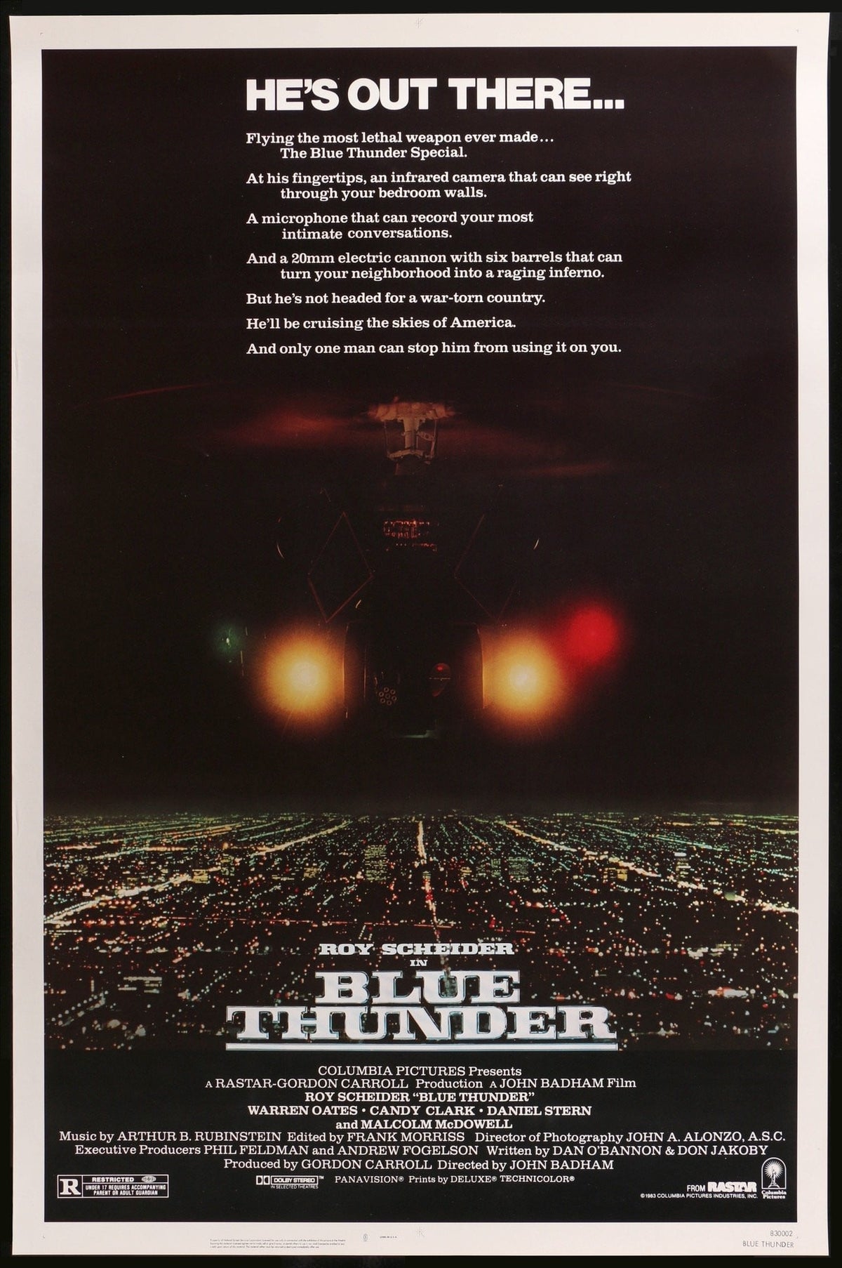 Blue Thunder (1983) original movie poster for sale at Original Film Art - Vintage Movie Posters