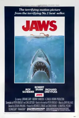 Jaws (1975) original movie poster for sale at Original Film Art - Vintage Movie Posters