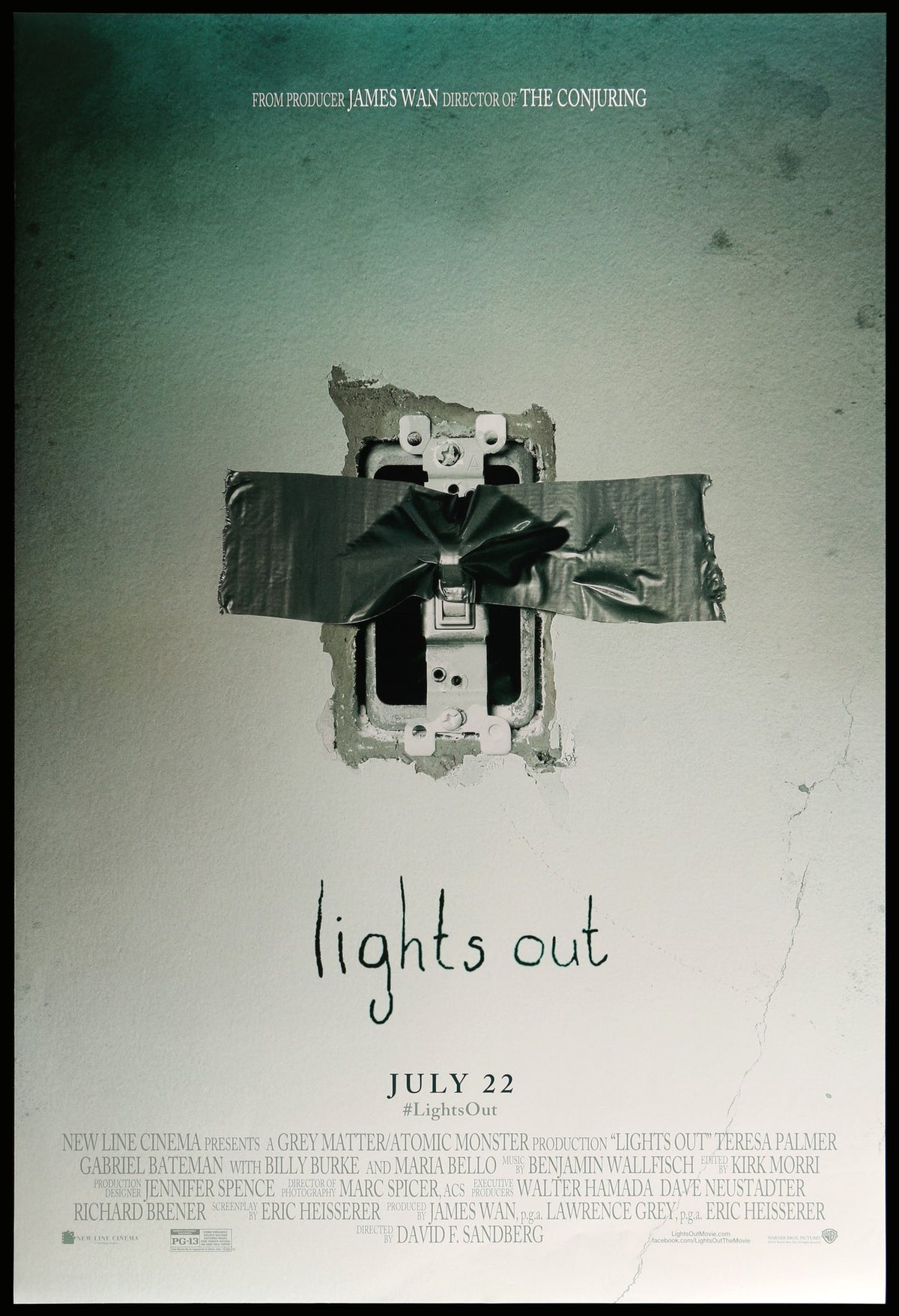 Lights Out (2016) original movie poster for sale at Original Film Art - Vintage Movie Posters