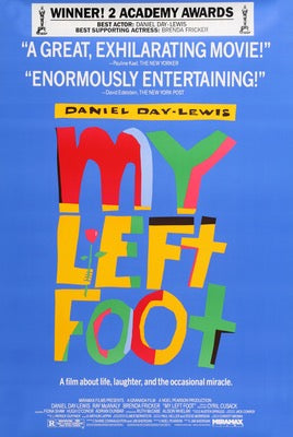 My Left Foot (1989) original movie poster for sale at Original Film Art - Vintage Movie Posters