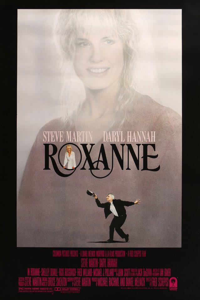 Roxanne (1987) original movie poster for sale at Original Film Art - Vintage Movie Posters