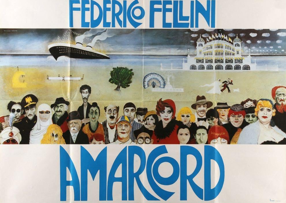 Amarcord (1973) original movie poster for sale at Original Film Art - Vintage Movie Posters