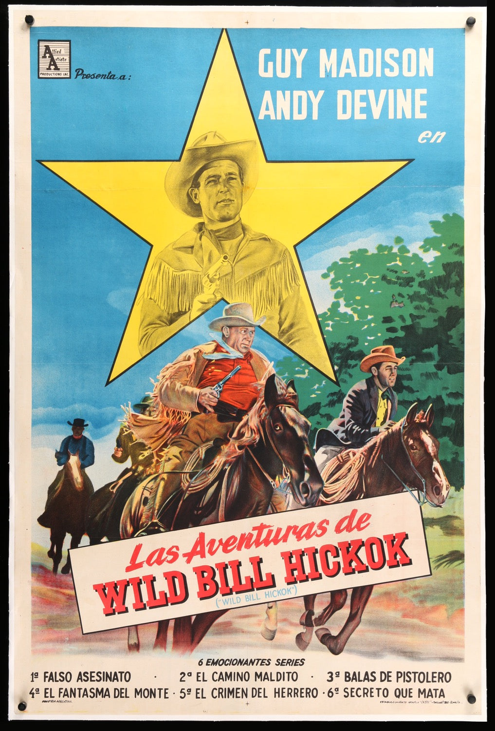 Adventures of Wild Bill Hickok (1954) original movie poster for sale at Original Film Art - Vintage Movie Posters