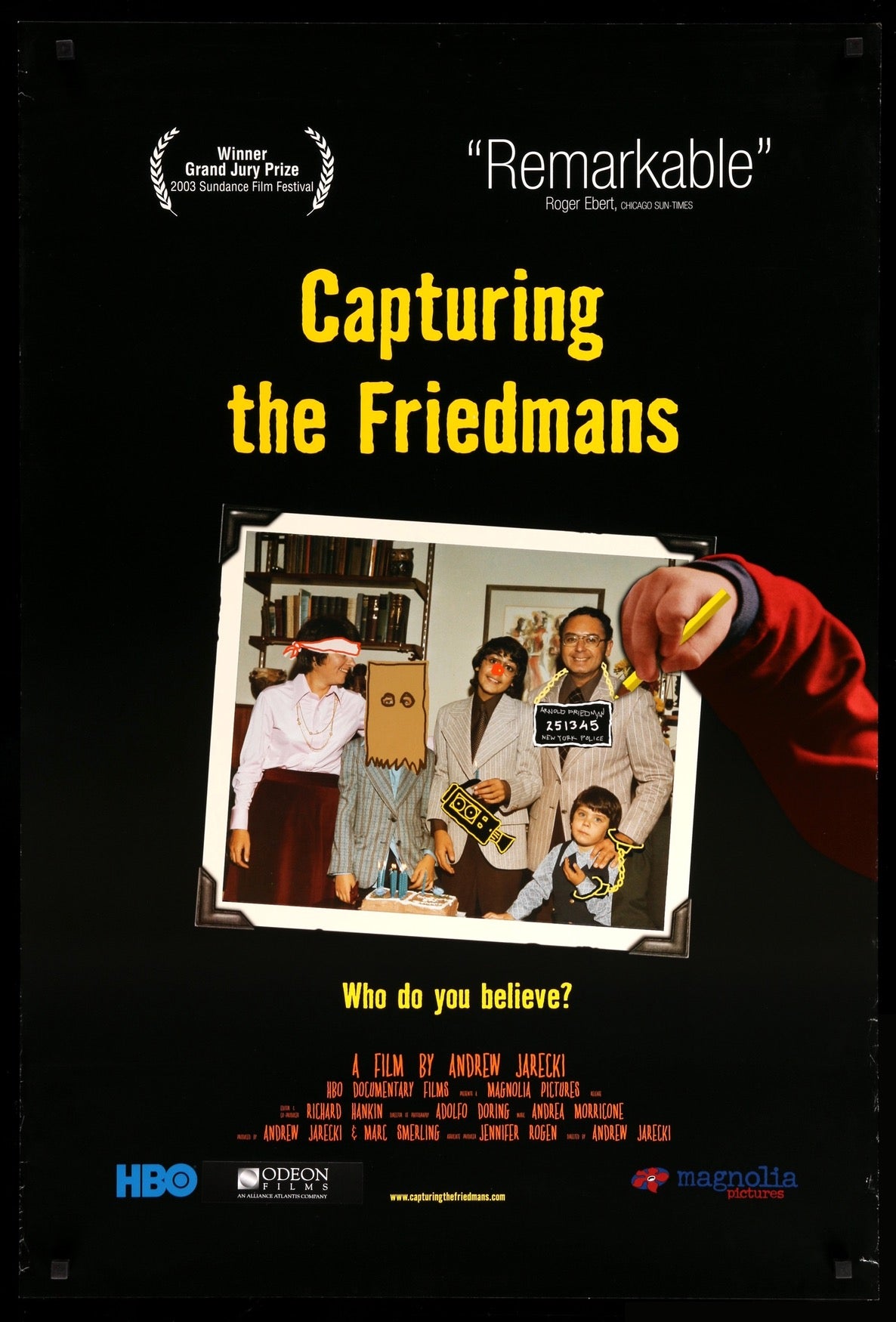 Capturing the Friedmans (2003) original movie poster for sale at Original Film Art - Vintage Movie Posters