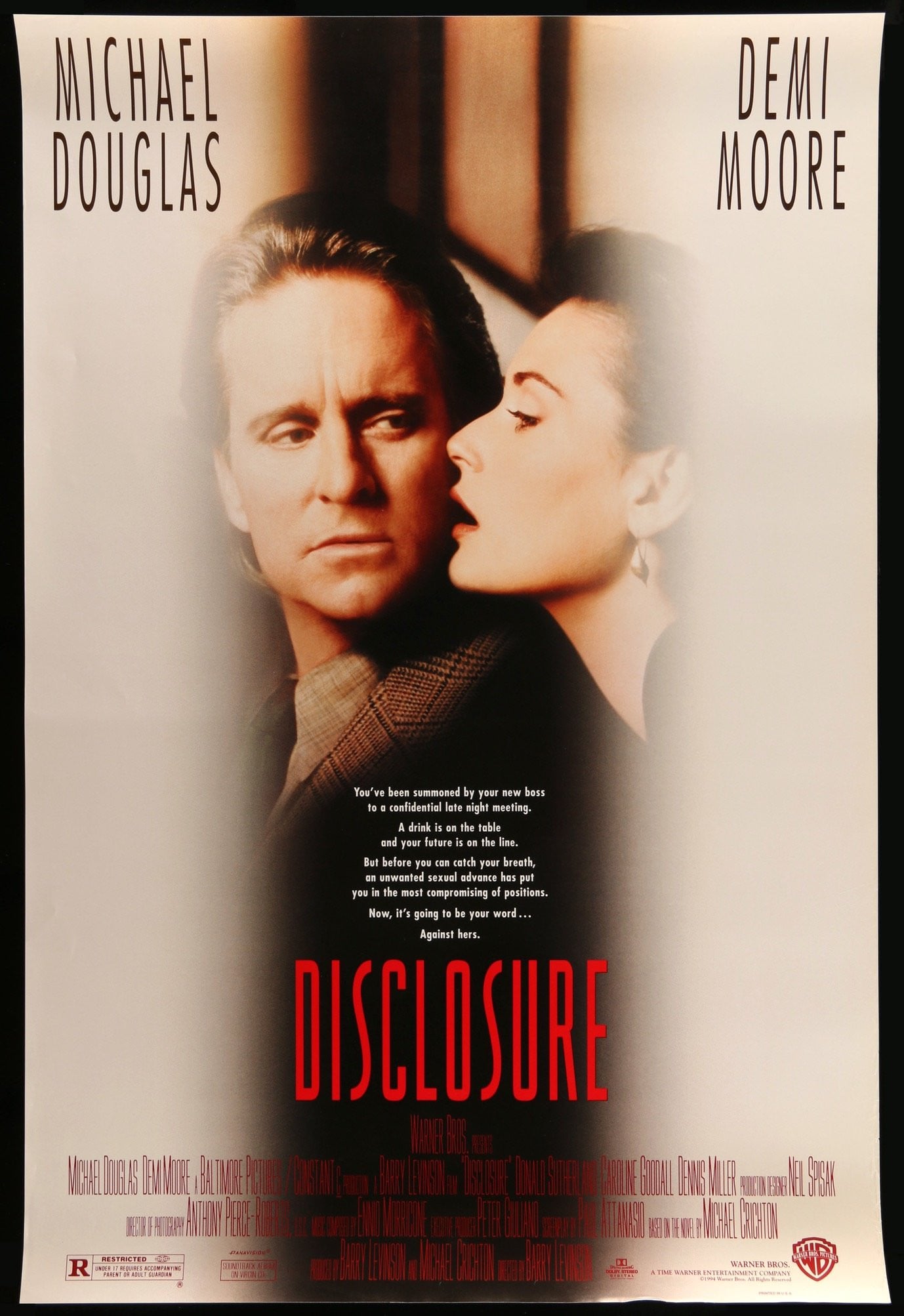 Disclosure (1994) original movie poster for sale at Original Film Art - Vintage Movie Posters