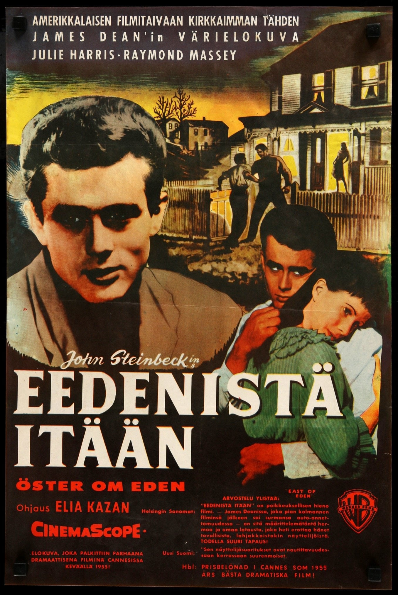 East of Eden 1955 Original Finnish Movie Poster Original Film Art Vintage Movie Posters