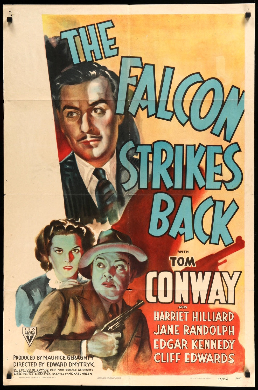 Falcon Strikes Back (1943) original movie poster for sale at Original Film Art - Vintage Movie Posters