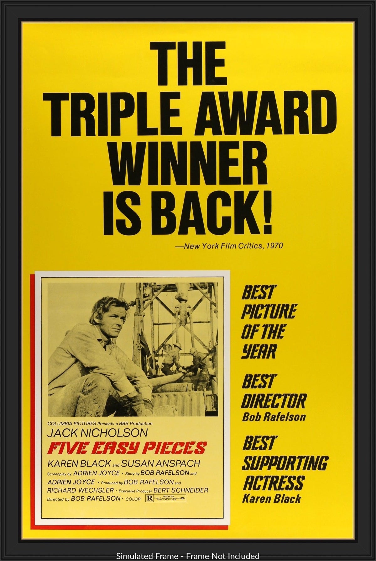Five Easy Pieces (1970) original movie poster for sale at Original Film Art - Vintage Movie Posters