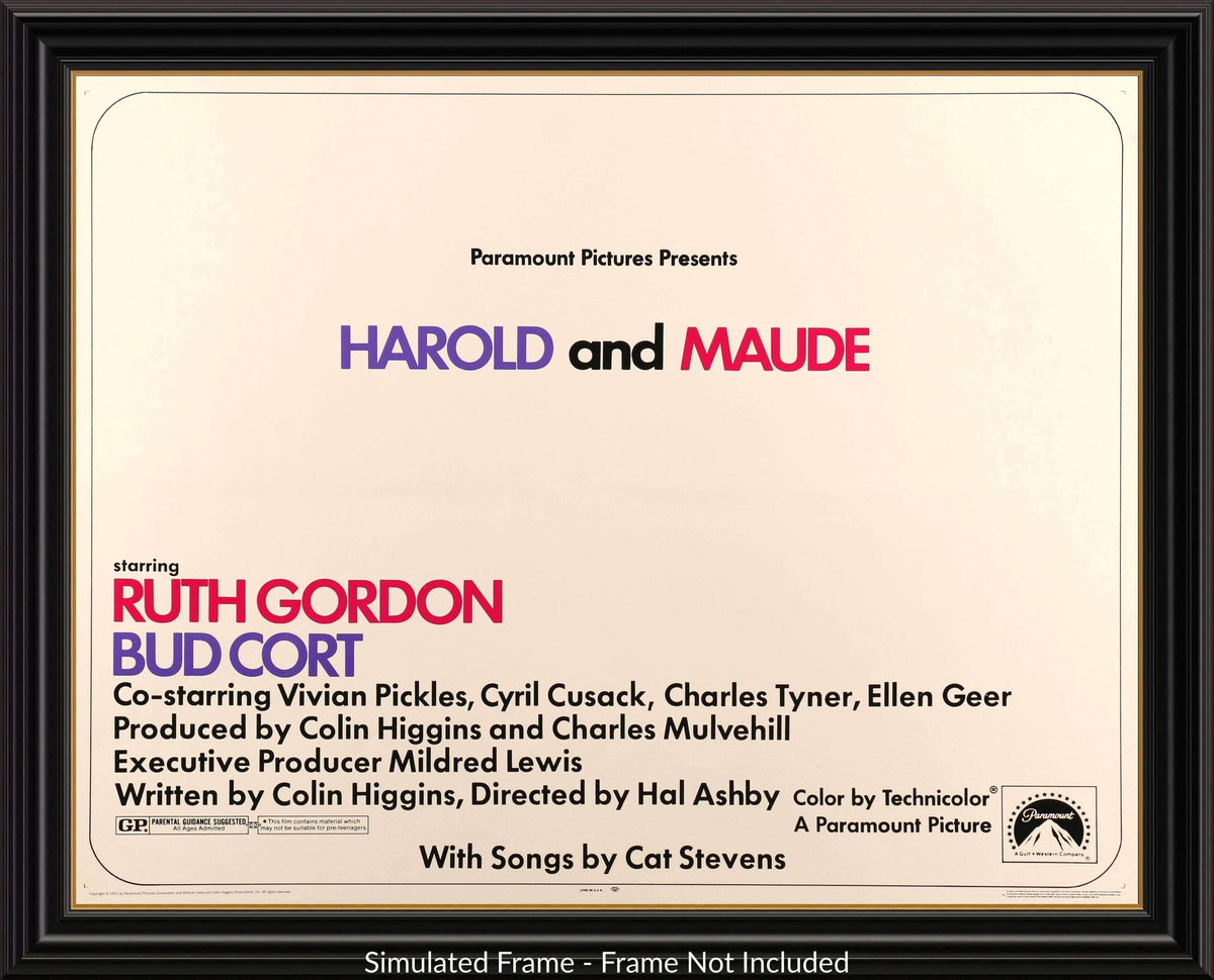 Harold and Maude (1971) original movie poster for sale at Original Film Art - Vintage Movie Posters