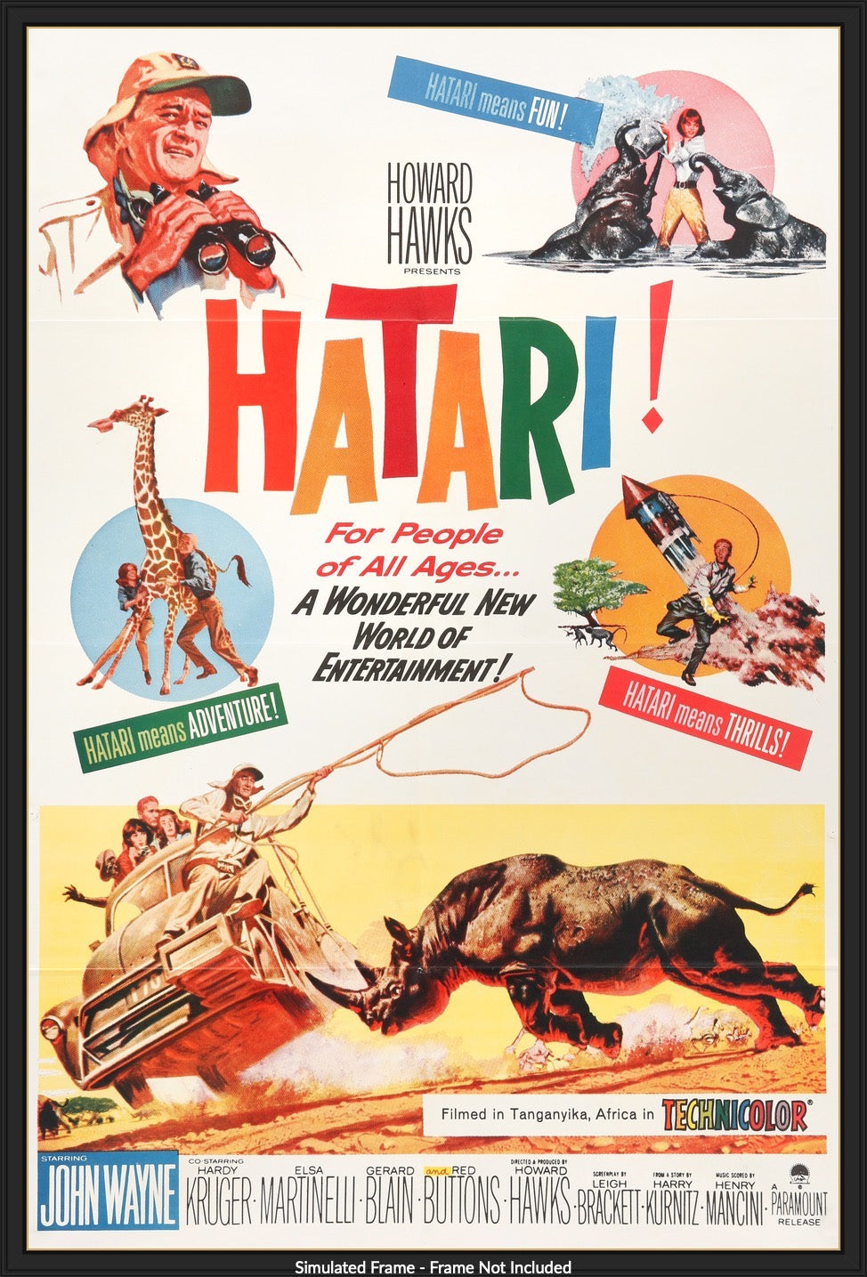 Hatari! (1962) original movie poster for sale at Original Film Art - Vintage Movie Posters