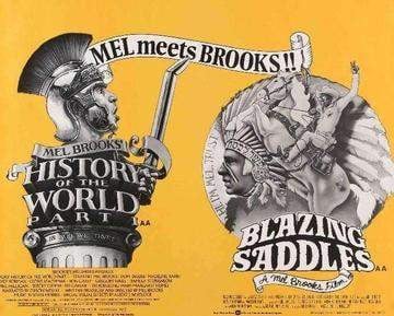 Blazing Saddles (1974) / History of the World Part I (1981) original movie poster for sale at Original Film Art - Vintage Movie Posters