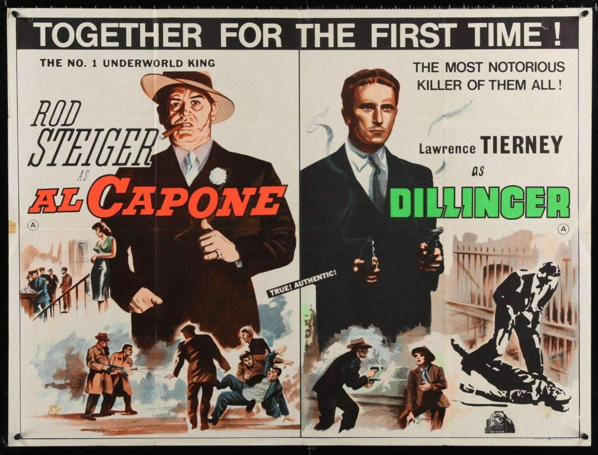 Al Capone (1959) / Dillinger (1945) original movie poster for sale at Original Film Art - Vintage Movie Posters