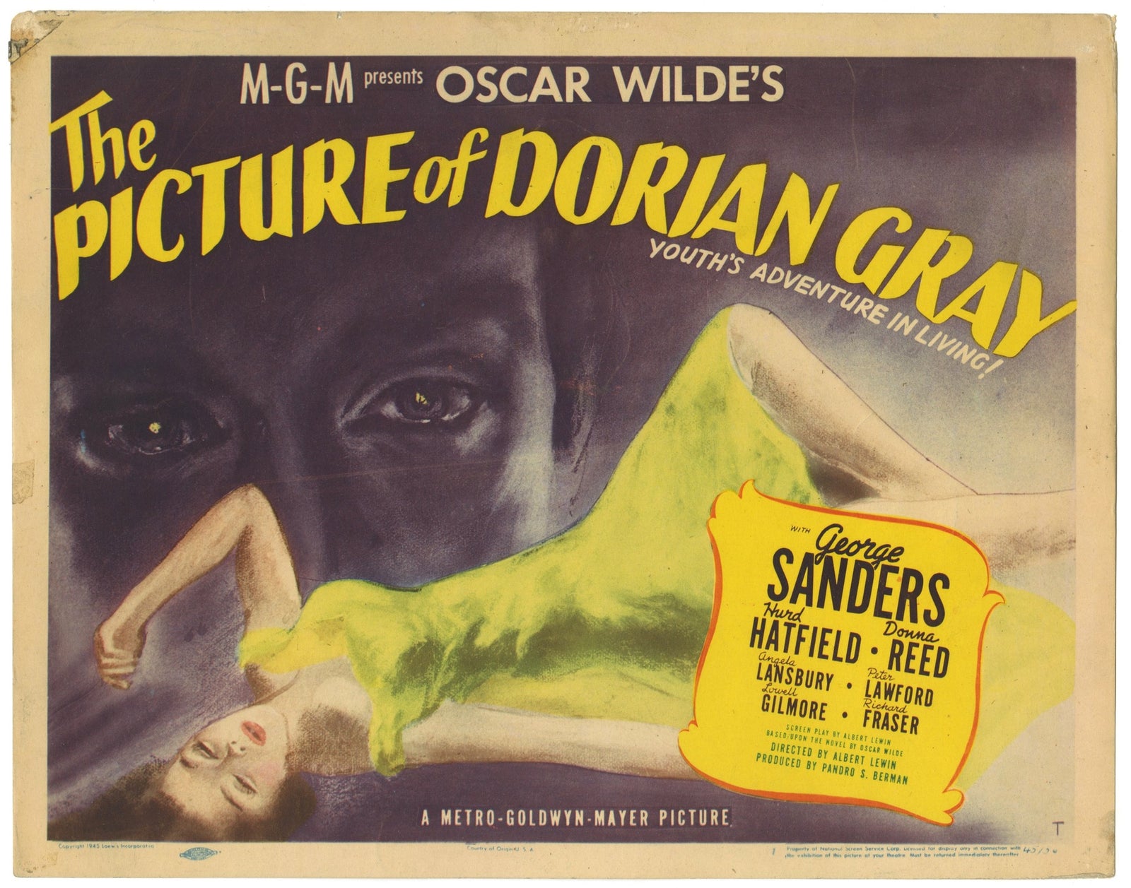 Picture of Dorian Gray (1945) original movie poster for sale at Original Film Art - Vintage Movie Posters