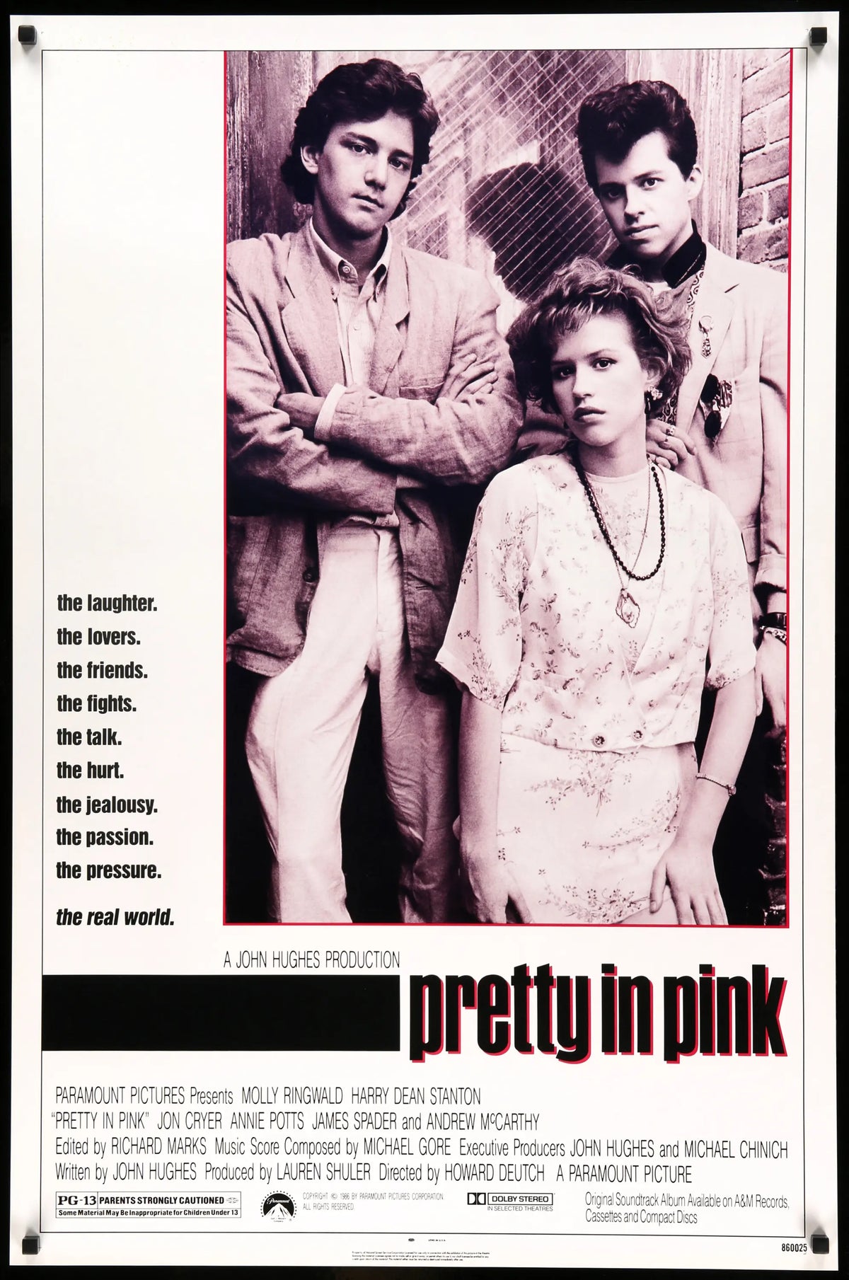 Pretty in Pink (1986) original movie poster for sale at Original Film Art