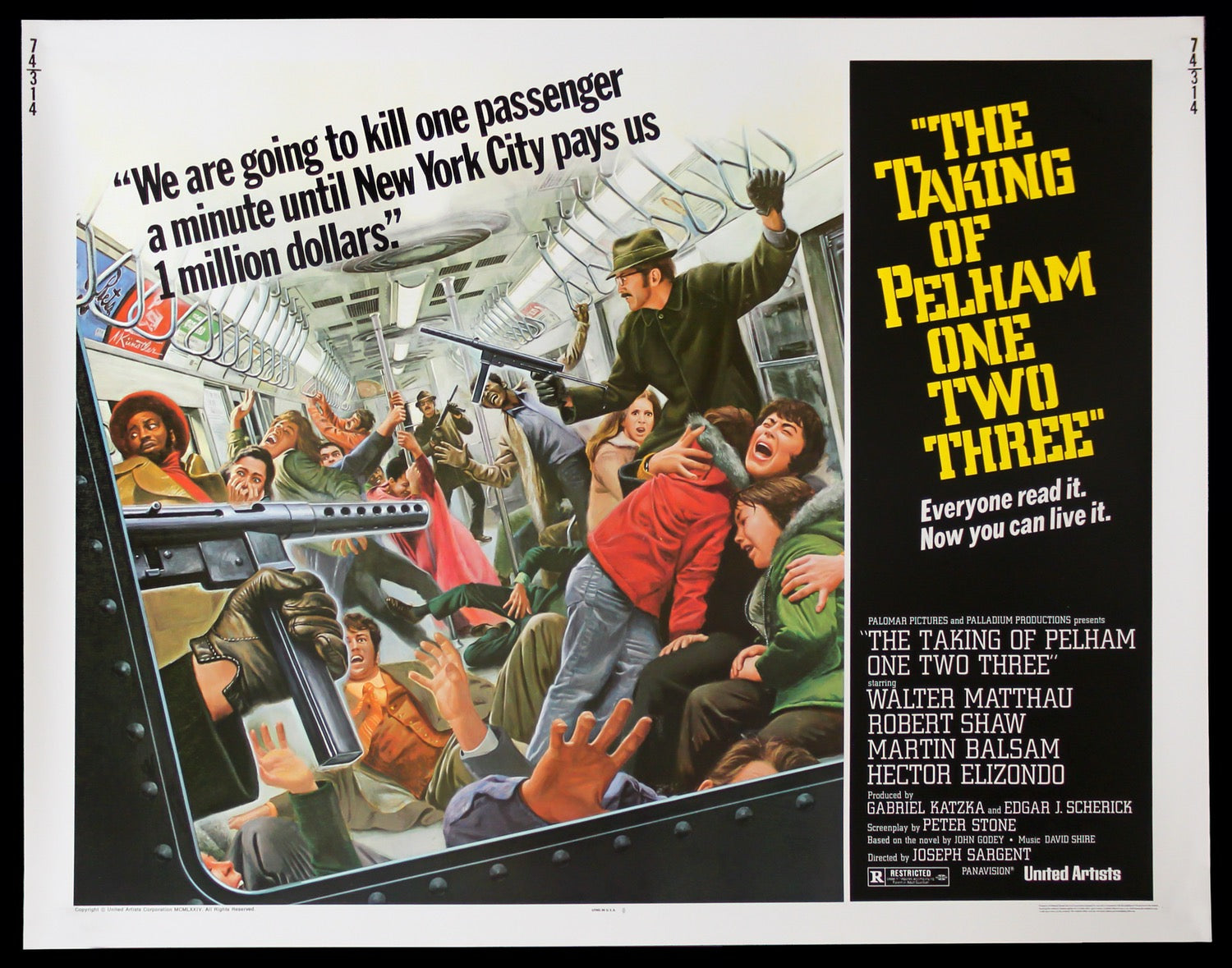 Taking of Pelham One Two Three (1974) original movie poster for sale at Original Film Art - Vintage Movie Posters
