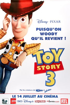 Toy Story 3 (2010) Original French Grande Movie Poster - Original Film Art  - Vintage Movie Posters